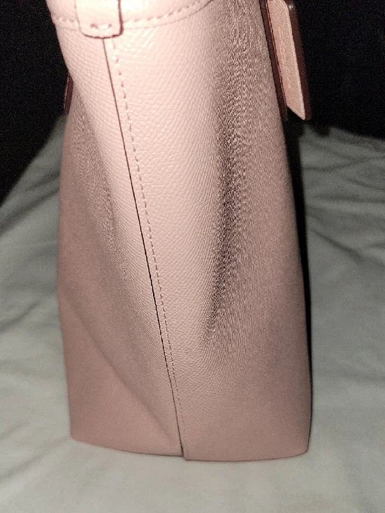 Coach Blush Pink Leather Tote with Double Straps - Picture 9 of 15